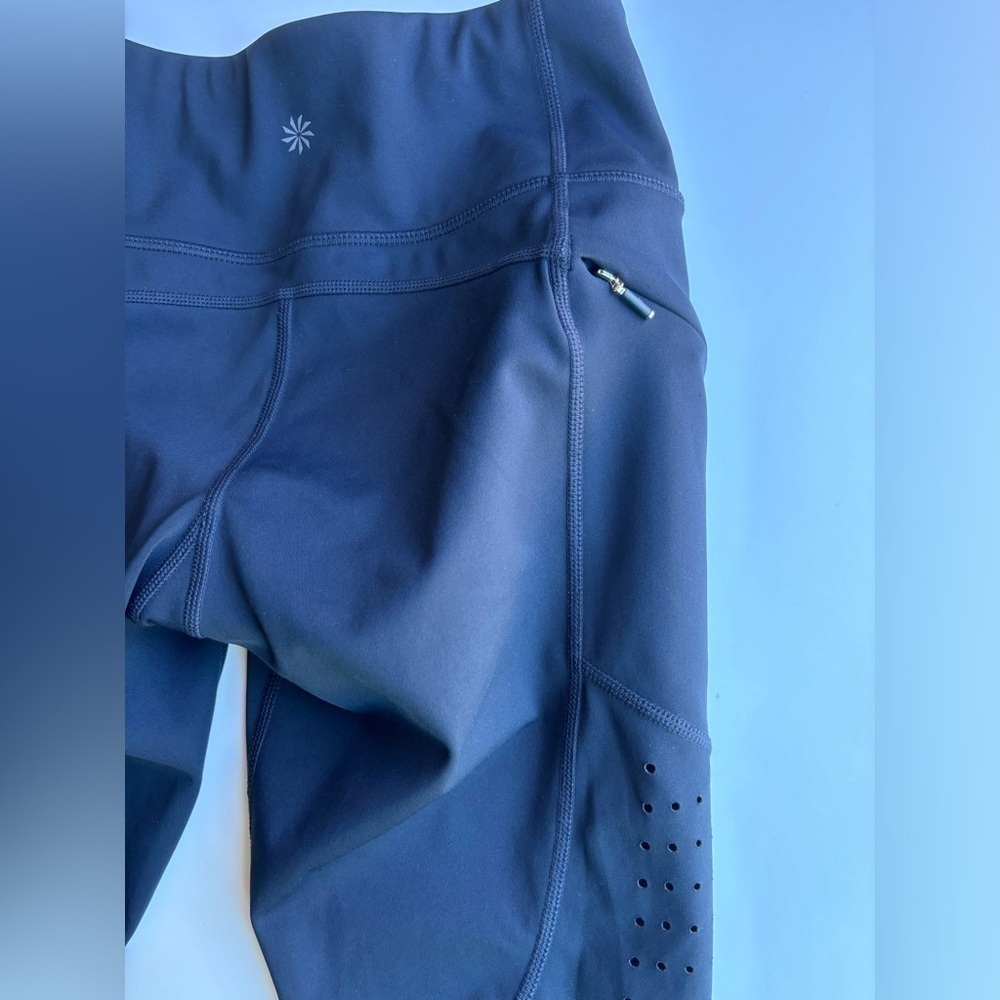 Athleta navy leggings. Cropped. Size XSP. See measurements in photos. - Picture 9 of 9